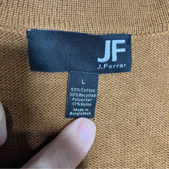 JF J. Ferrar brown cardigan sweater button front pockets large trendy casual - Picture 3 of 7
